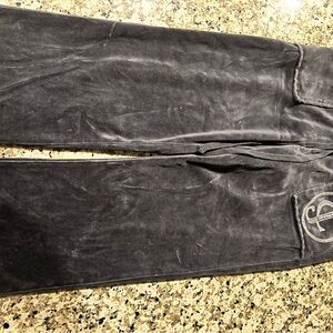 Grey juicy couture velour pants size small